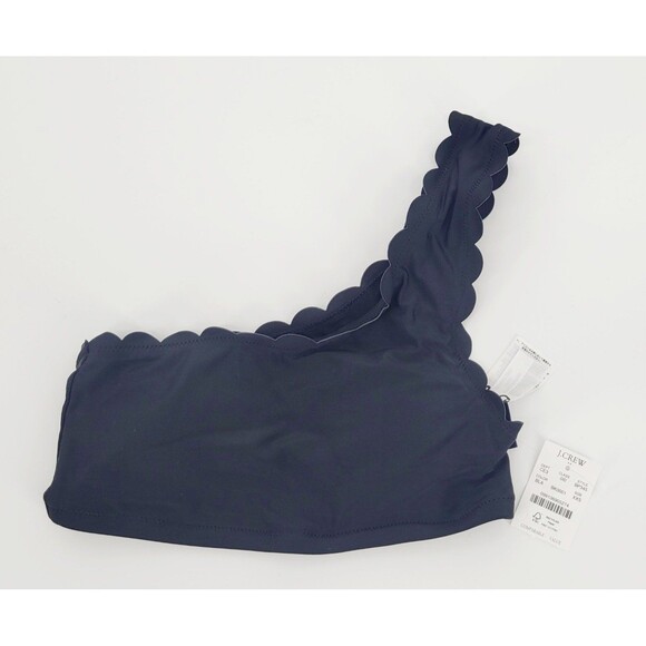 NWT J Crew Scalloped one-shoulder bikini top XXS Retail $64.50 - Picture 5 of 5